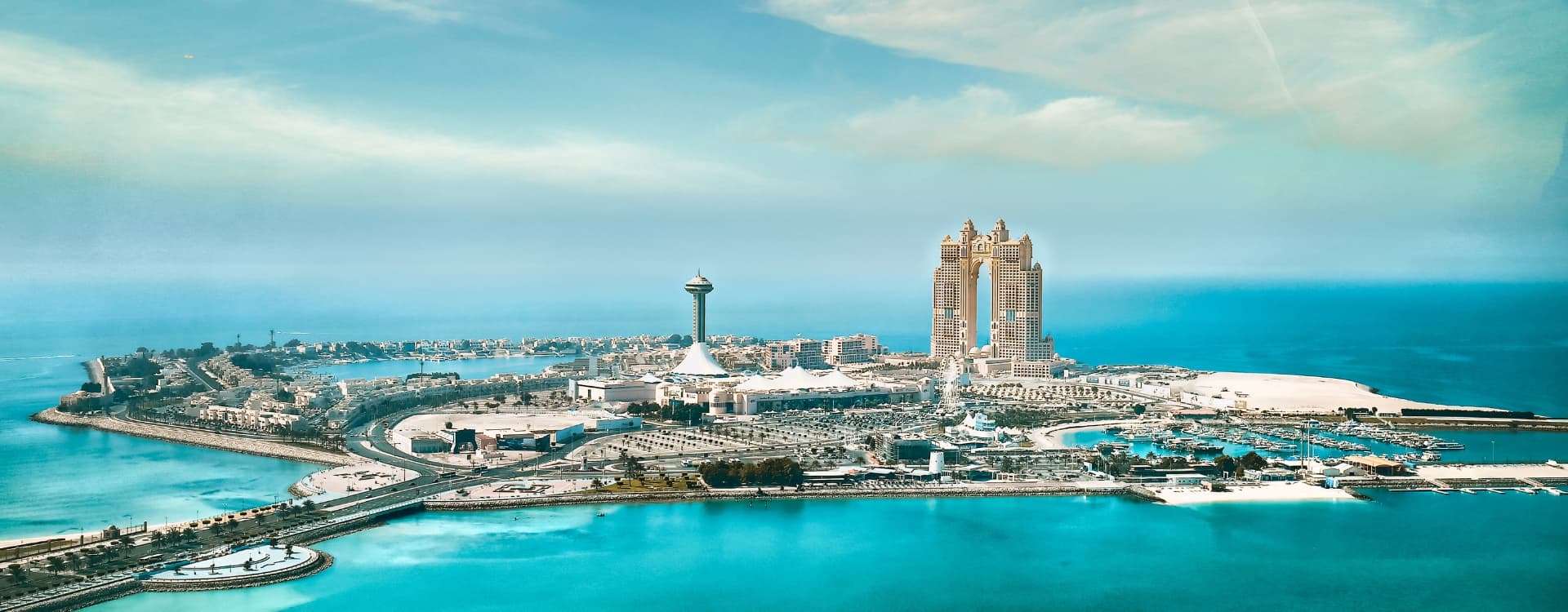 Aerial view of Atlantis the Palm Dubai.