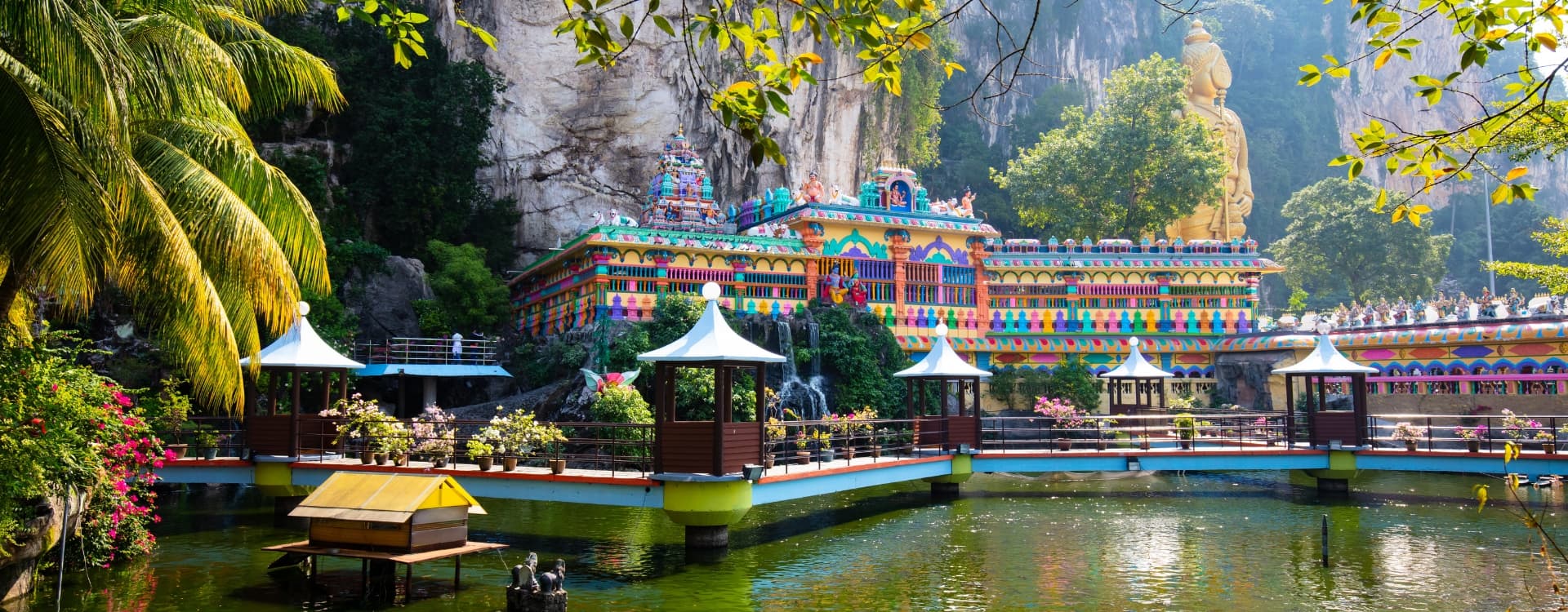 The popular Batu caves in Malaysia.