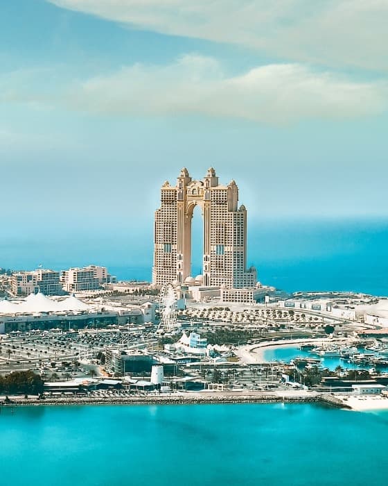 Aerial view of Atlantis the Palm Dubai.