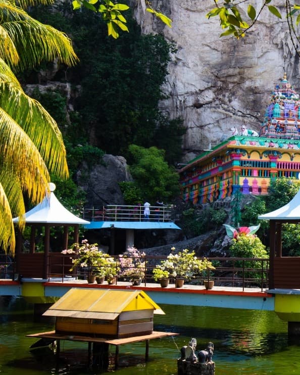 The popular Batu caves in Malaysia.