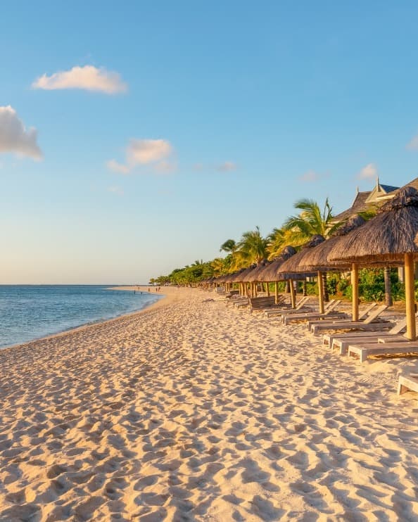 Awesome beach view in Mauritius.