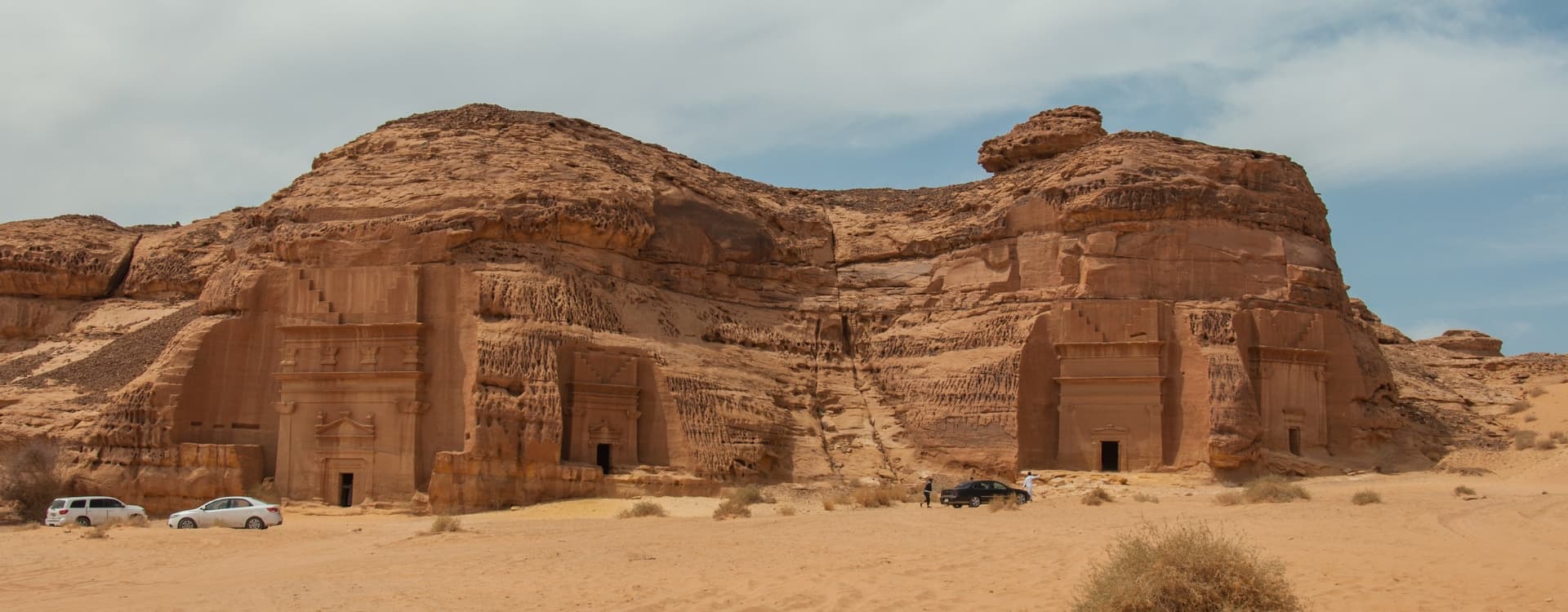 Nabatean tomb in Madain Saleh archeological site, Saudi Arabia