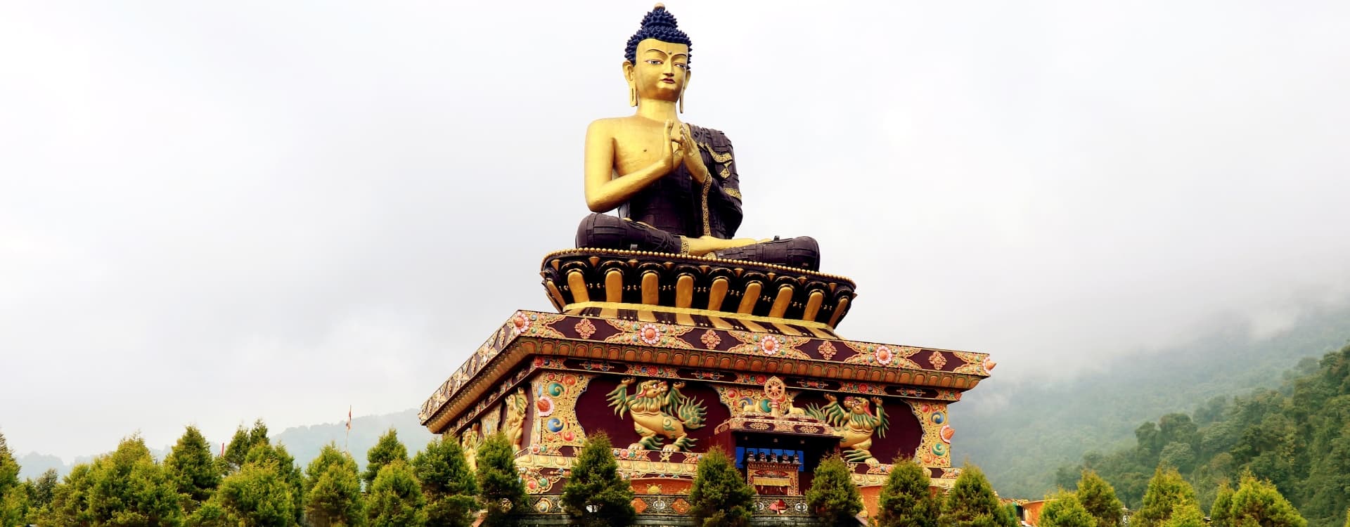 Beautiful Huge Statue Of Lord Buddha At Ravangla Sikkim