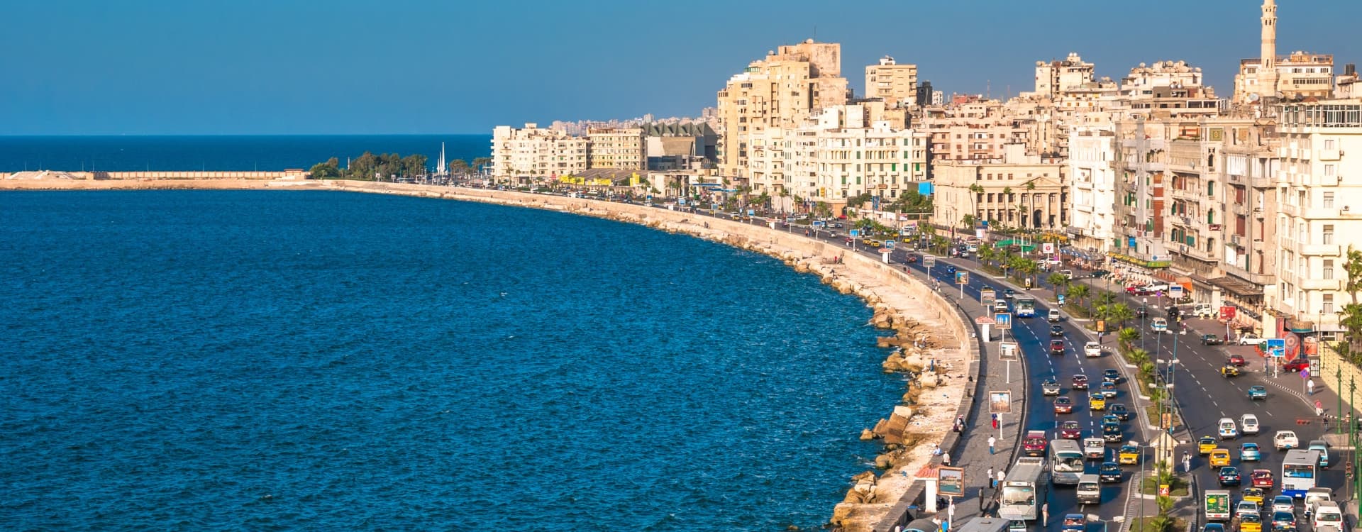 Areal View Of Alexandria Harbor Egypt