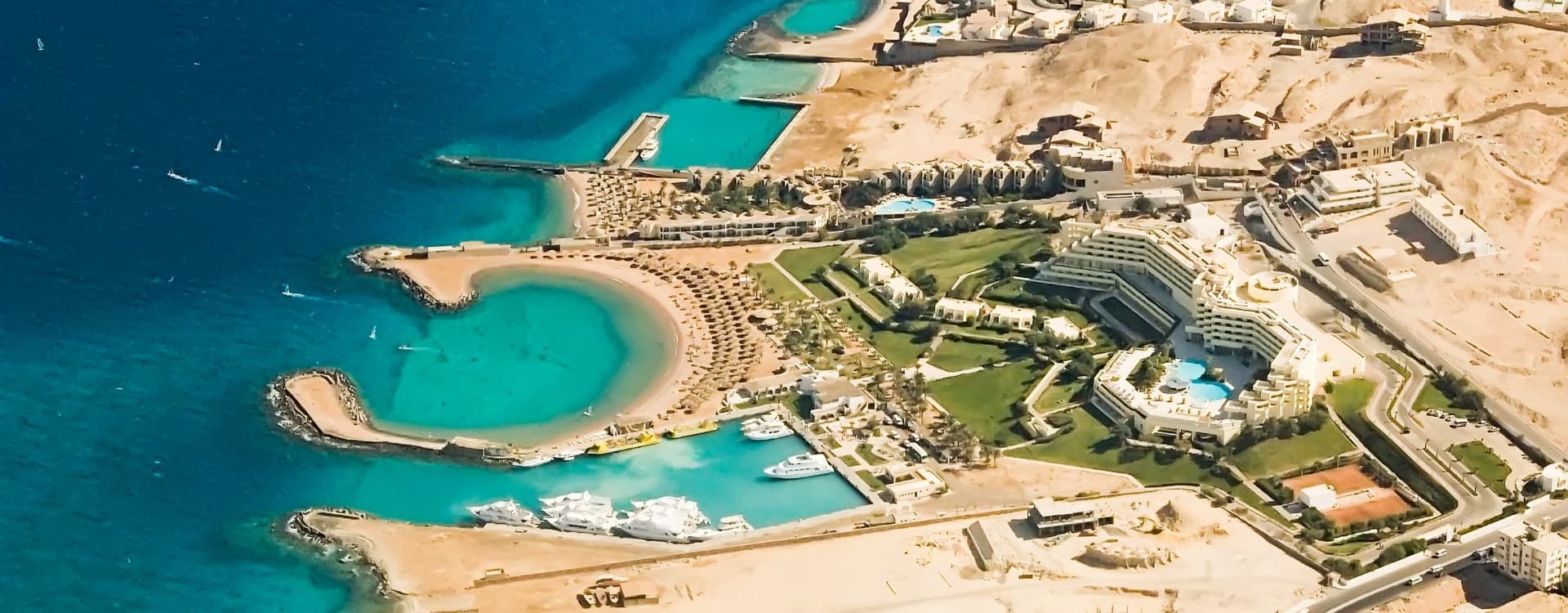 Areal View Of Hurghada Coast Egypt