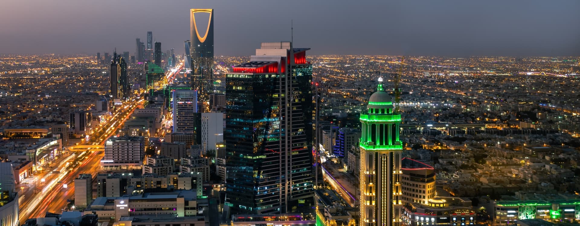 Kingdom Of Saudi Arabia At Night