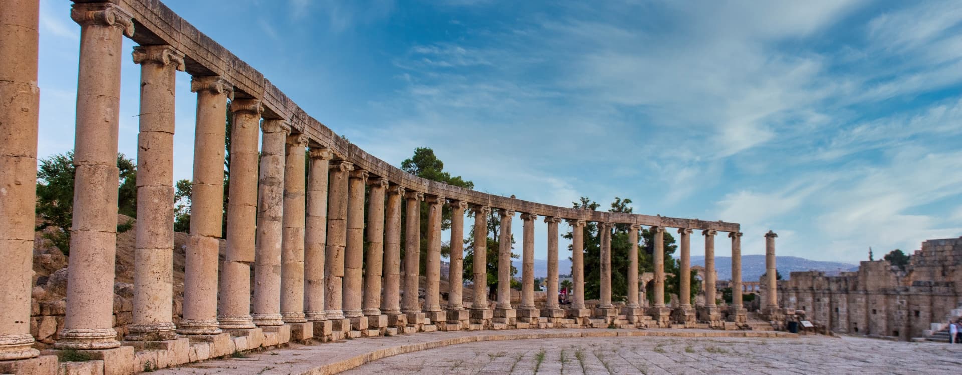 View Of Ancient Roman Forum Jordan