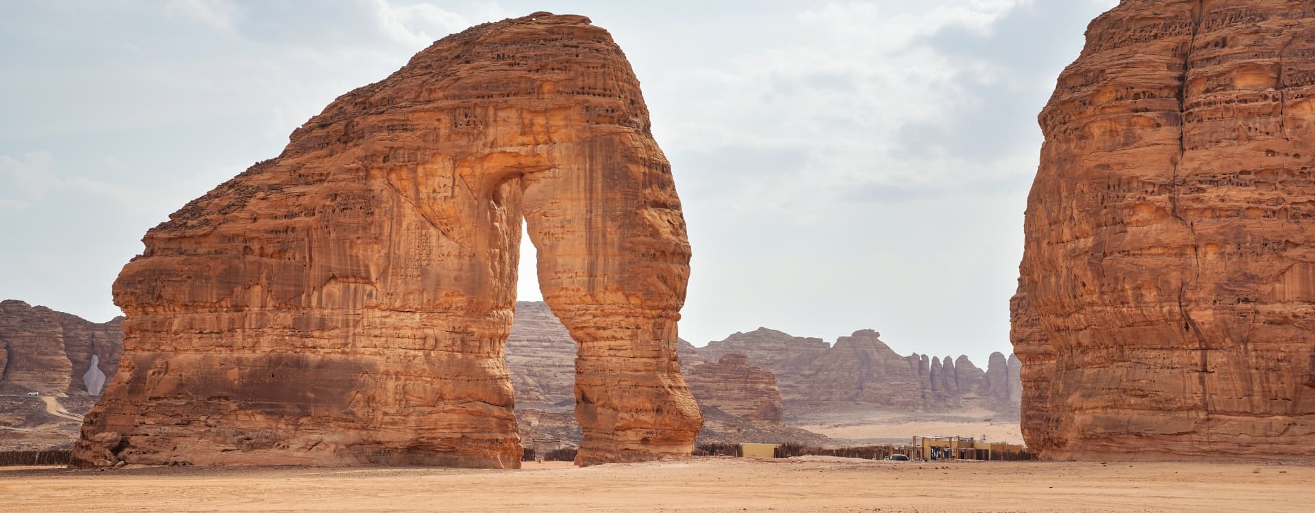 Aerial view of elephant rock al ula desert, Saudi Arabia